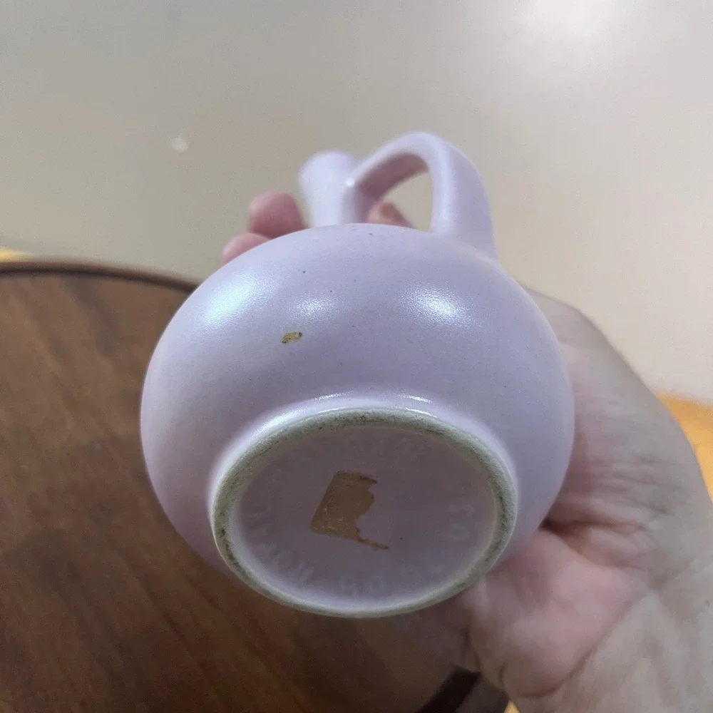 Vtg Royal Haeger USA R692 Pale Pink MCM Ceramic Pitcher Vase Ewer 7.75